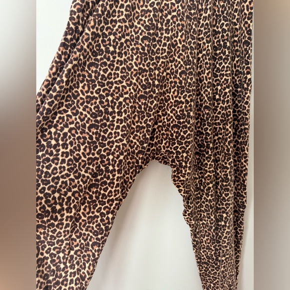 American Apparel Cheetah Leopard Animal Print Harem Drop Crotch Pants Rare - Picture 2 of 7